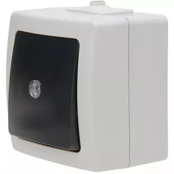 Kopp 566356003 interruptor de luz, termoplástico, negro-gris