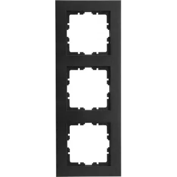 KOPP HK07 PURE marco embellecedor 3 elementos, negro mate 407050004