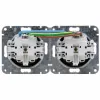 HEINRICH KOPP HK07 KombiQuick toma de corriente doble Schuko, empotrar, horizontal, negra 133750003