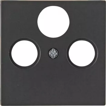 Heinrich Kopp HK07 placa central para conexión de antena negro mate 1 elemento 491050001