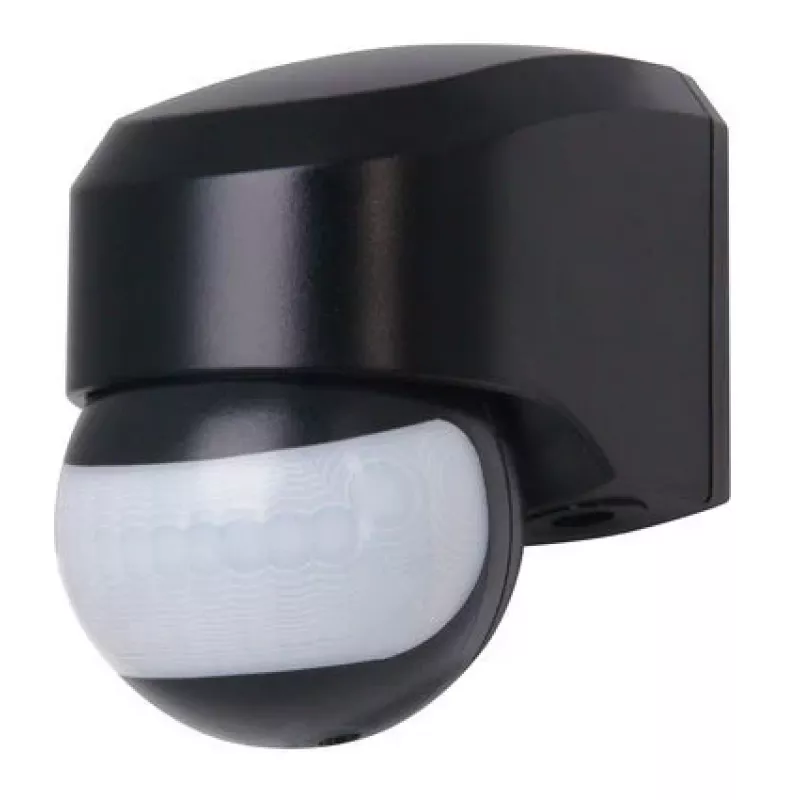 HEINRICH KOPP 823805017 detector de movimiento PIR, montaje en pared, negro, 180°, alcance 12 m, IP44