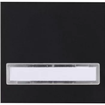 Kopp HK07 tapa de interruptor basculante con campo de rotulación, negro mate (IP20) 492050002