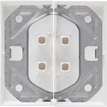 HEINRICH KOPP 490329007 toma de corriente doble Schuko de empotrar con tapa abatible, IP44, blanca