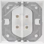 HEINRICH KOPP 490329007 toma de corriente doble Schuko de empotrar con tapa abatible, IP44, blanca