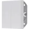 HEINRICH KOPP 490329007 toma de corriente doble Schuko de empotrar con tapa abatible, IP44, blanca