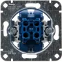 HEINRICH KOPP 507800006 Mecanismo de doble pulsador para empotrar, 2x NA, 250V, 10AX, aluminio