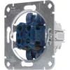 HEINRICH KOPP 507800006 Mecanismo de doble pulsador para empotrar, 2x NA, 250V, 10AX, aluminio