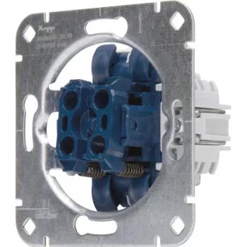 HEINRICH KOPP 507800006 Mecanismo de doble pulsador para empotrar, 2x NA, 250V, 10AX, aluminio