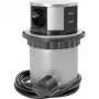 HEINRICH KOPP torre de enchufes 3 tomas plateada con cable de 1,4 m, 16 A, tomas con protección infantil 229005011