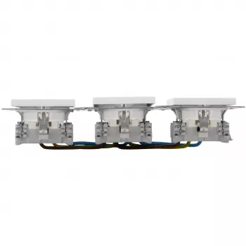 HEINRICH KOPP HK07 KombiQuick toma de corriente triple de empotrar, horizontal, blanco puro 133329009