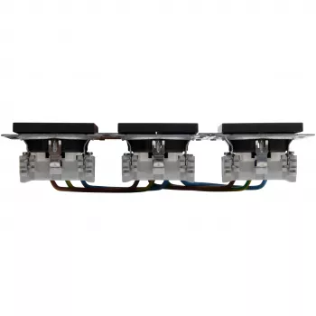 HEINRICH KOPP HK07 KombiQuick mecanismo de toma de corriente Schuko triple horizontal antracita 133315008