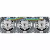 HEINRICH KOPP HK07 KombiQuick toma de corriente Schuko empotrable 3 tomas, horizontal, negra, 16 A, 250 V, IP20, bornes de tornillo, sin protección infantil 133350001