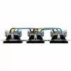 HEINRICH KOPP HK07 KombiQuick toma de corriente Schuko empotrable 3 tomas, horizontal, negra, 16 A, 250 V, IP20, bornes de tornillo, sin protección infantil 133350001