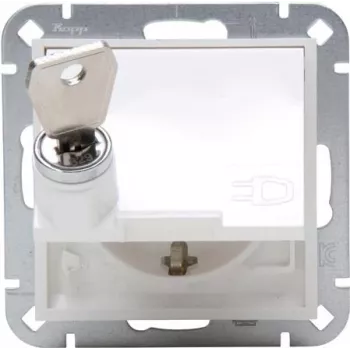 HEINRICH KOPP toma de corriente Schuko con tapa abatible, superficie, IP44, gris, 1 toma, 16 A, 250 V, serie Paris 951529001