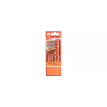 KWB EASY-CUT ALL-B-KASS.3-8, 5-TLG (048300) set de hojas de sierra de calar, 5 piezas, vástago en T, HCS/HSS, para madera, metal, plástico