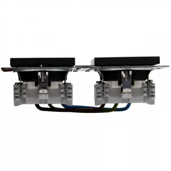 HEINRICH KOPP HK07 KombiQuick Toma de corriente Schuko horizontal 2 tomas, antracita 133715000