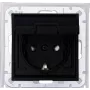 HEINRICH KOPP 954050001 Toma de corriente con contacto de protección empotrable con tapa abatible, IP44, 16 A, 250 V, negro