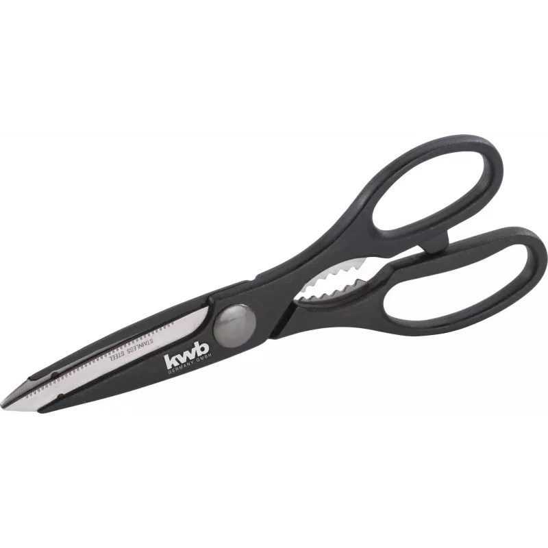 kwb 027195 Tijeras universales 205 mm acero inoxidable negro/rojo