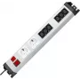 Heinrich Kopp POWERversal Regleta de enchufes 8 tomas con 2 tomas Schuko y 6 tomas IEC C13, cable de 1,4 m, negro 227520013