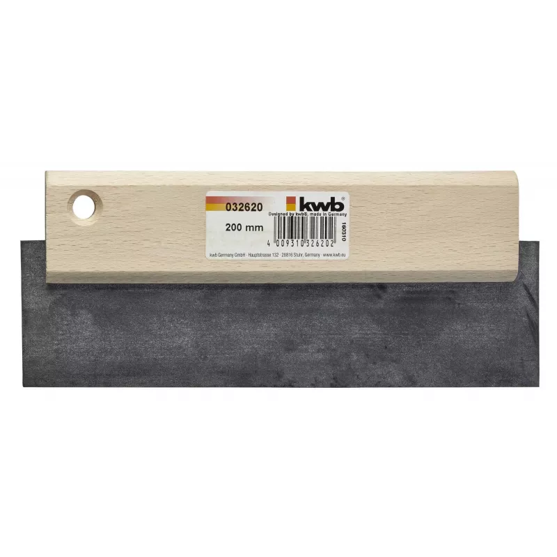 kwb 032620 Llana para juntas 200 mm x 55 mm goma elástica con mango de madera