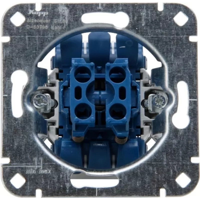 HEINRICH KOPP 507900009 Mecanismo pulsador para persiana enrollable empotrado, 250V, 10AX, IP20, aluminio