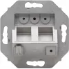 HEINRICH KOPP HK07 Placa de pared Keystone con tapa, IP44, 2 puertos, negra 953850004