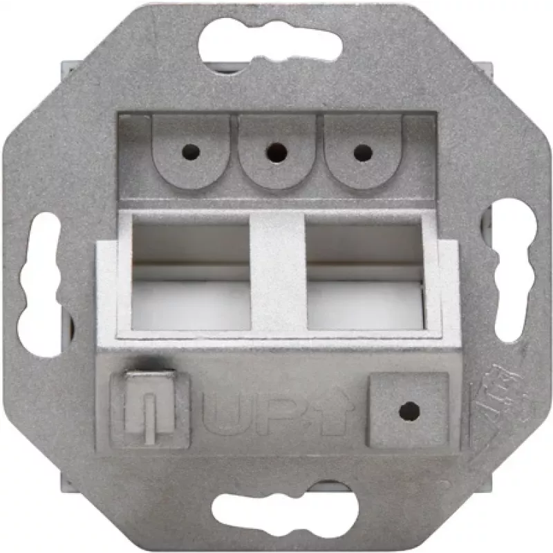 HEINRICH KOPP HK07 Placa de pared Keystone con tapa, IP44, 2 puertos, negra 953850004