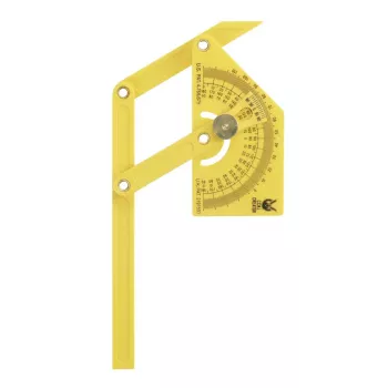 KWB 065800 Falsa escuadra de plástico con tornillo de fijación, 0-180°, 200 mm de longitud de brazo