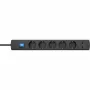 HEINRICH KOPP Regleta de enchufes 5 tomas con interruptor, antracita, 1,4 m 233605003