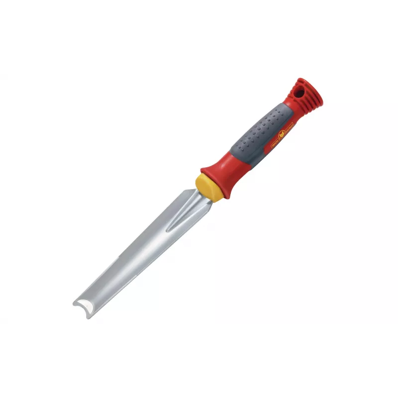 WOLF-Garten KS-2K Pala de mano, gris/rojo, hoja de acero inoxidable, mango ergonómico de 2 componentes, 270 mm 2771 000