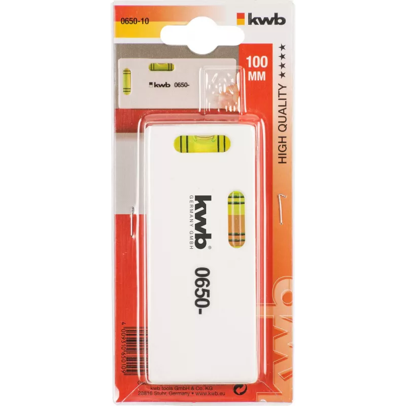 kwb 065010 Nivel de burbuja mini 100 mm magnético aluminio