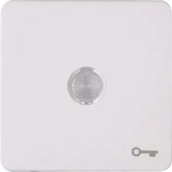 Heinrich Kopp HK02 Tapa basculante con lente y símbolo de llave, blanco ártico 330113003
