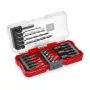 Einhell Juego de vasos y puntas 1/4 pulgadas (6,3 mm), 18 piezas, acero cromo-vanadio, portapuntas magnético, maletín de plástico 108709
