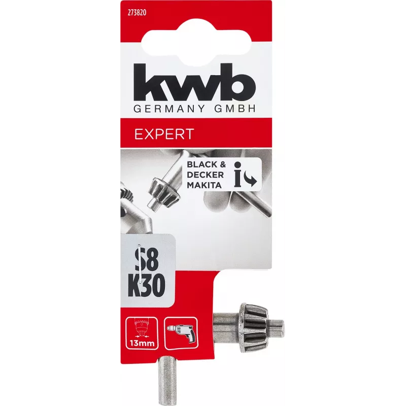 KWB Llave de portabrocas para portabrocas de corona dentada, dentado JACOBS, S8 K30, 273820
