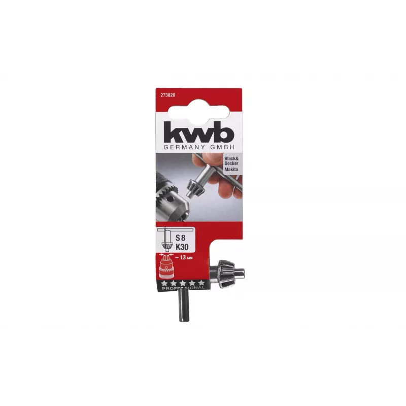 KWB Llave de portabrocas para portabrocas de corona dentada, dentado JACOBS, S8 K30, 273820