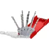 KWB 109155 Juego de brocas helicoidales HSS, 9 piezas, 1,5-6,0 mm, DIN 338, rectificadas, para metal, plástico, madera
