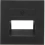Kopp HK07-UAE Placa embellecedora, negro mate, 1 módulo 371750005