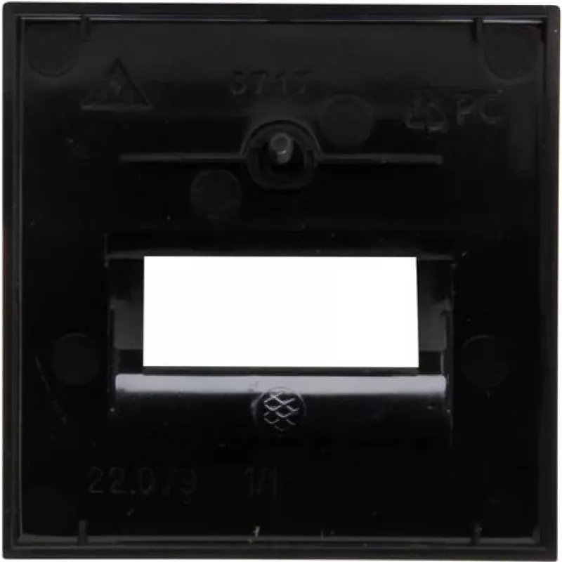 Kopp HK07-UAE Placa embellecedora, negro mate, 1 módulo 371750005