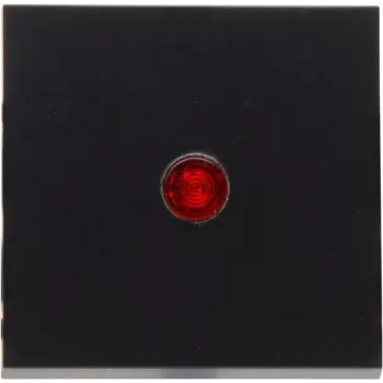 HEINRICH KOPP HK07 Tecla plana con lente roja, negro mate 490063000