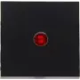HEINRICH KOPP HK07 Tecla plana con lente roja, negro mate 490063000