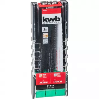 kwb 109183 Set de hojas de sierra de sable, 3 piezas, madera y metal