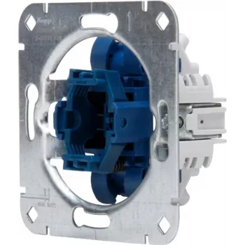 HEINRICH KOPP 508400005 Mecanismo pulsador empotrable, contacto conmutado, 250V, 10AX, IP20, aluminio
