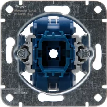 HEINRICH KOPP 508400005 Mecanismo pulsador empotrable, contacto conmutado, 250V, 10AX, IP20, aluminio
