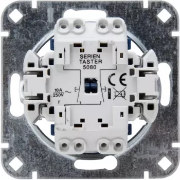 HEINRICH KOPP 508000003 Mecanismo de pulsador en serie empotrable, 250V, 10AX, IP20, aluminio