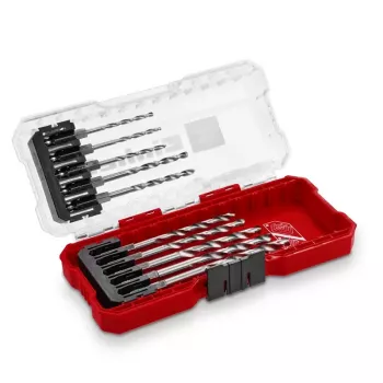 Einhell 108723 Set de brocas helicoidales para metal, 10 piezas, 2-6,5 mm, HSS, DIN 338