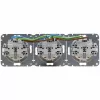 HEINRICH KOPP HK07 KombiQuick Toma de corriente Schuko triple horizontal con protección infantil, blanco puro 133429002