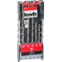 kwb 109140 Set de brocas para martillo con puntas de carburo, 5 piezas, 4-10 mm