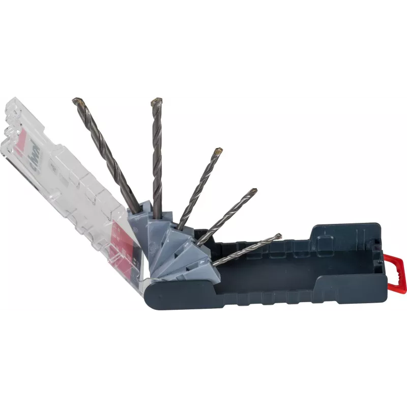 kwb 109140 Set de brocas para martillo con puntas de carburo, 5 piezas, 4-10 mm