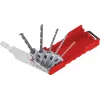 kwb 109140 Set de brocas para martillo con puntas de carburo, 5 piezas, 4-10 mm