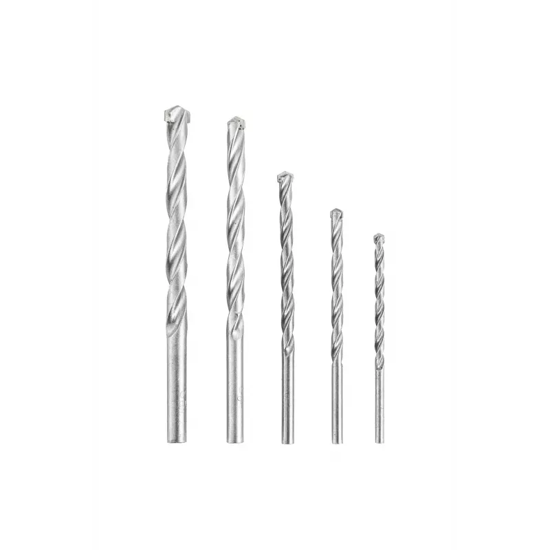 kwb 109140 Set de brocas para martillo con puntas de carburo, 5 piezas, 4-10 mm